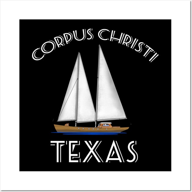 Corpus Christi Texas Sailing Wall Art by macdonaldcreativestudios